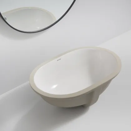 Раковина врізна під стільницю MIXXUS PREMIUM ELLIPSE-1701 570х385х205mm з переливом (MP6566) — Photo 8