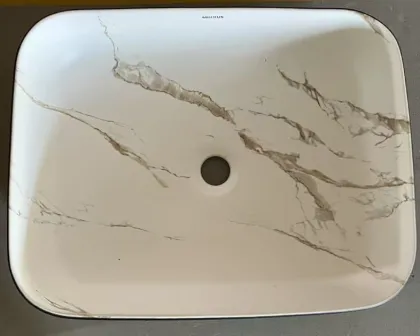 Раковина накладна MIXXUS PREMIUM DIVERSE-0110 MARBLE-BLACK 500х390х130mm (MP6517) — Photo 6