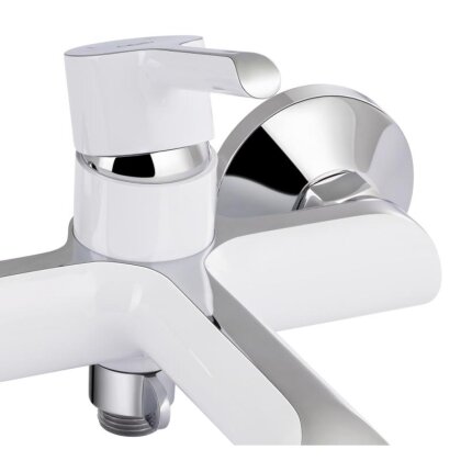 Змішувач для ванни Qtap Grand (з душовим гарнітуром) QTGRAWCR006 Chrome/White — Photo 3