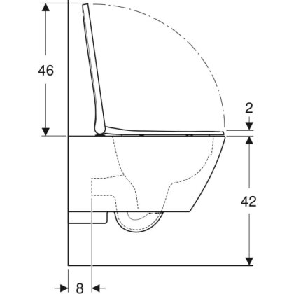 Підвісний унітаз Geberit Smyle Square із сидінням 500.683.00.2 — Photo 3