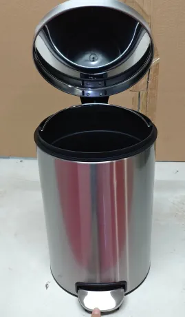 Відро для сміття з плавним закриттям кругле Mixxus Ellipse-TC0212 SS Color 12л (колір нержавійка) (MI8399) — Photo 2
