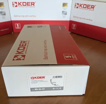 Сифон для ванни Koer BD-04-01 напівавтоматичний з переливом, без ревізії (Колір хром) 1 1/2'' (KR5442) — Photo 4