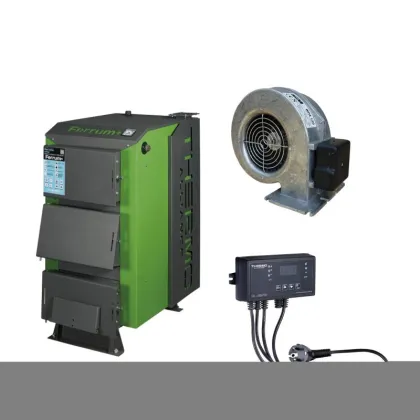 Thermo Alliance Ferrum Plus V 3.0 Котел твердопаливний сталевий FSF+ 20 + Вентилятор котла до 40 кВт, "M Plus M" + "ТА25nzPID" Контролер для котла