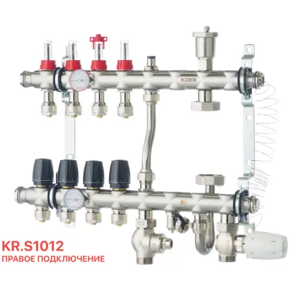 Колектор з вбудованим зміш. вузлом Koer KR.S1012-4 1 "х4 SUS304 і євроконус 3 / 4-16 (KR2937) — Photo 2