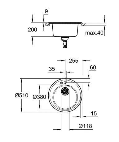 Композитна мийка для кухні Grohe K200 (31656AP0) — Photo 4