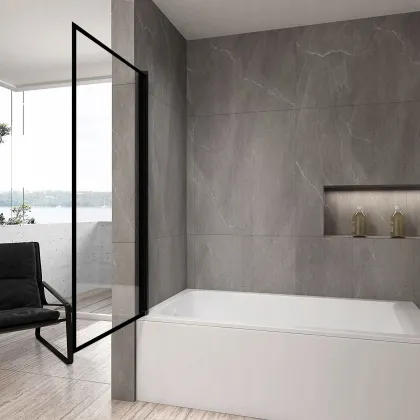 Шторка для ванни REA LAGOS 70 BLACK — Photo 3