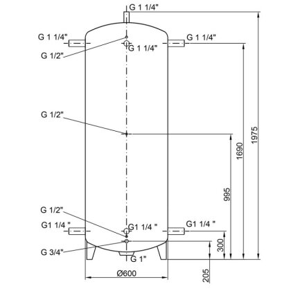 Теплоакумулятор Thermo Alliance TA-ТАМ-00500 без ізоляції — Photo 1