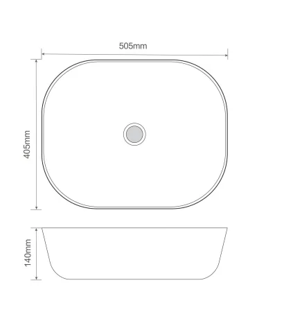 Раковина накладна MIXXUS PREMIUM DIVERSE-0107 505х405х140mm (MP6550) — Photo 2