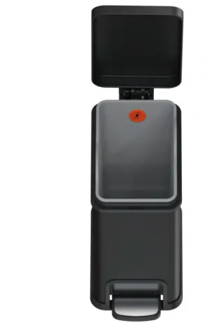 Відро для сміття з плавним закриттям прямокутне Koer TC-010108-05 8 л колір чорний (KR5593) — Photo 4