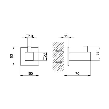 Крючок Qtap Crow QTHCK1101103C Chrome (Háček) — Photo 1