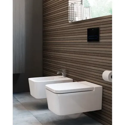 INSPIRA Square унiтаз 370*560*440мм, пiдвiсний, квадратний, Rimless, горизонтальний випуск — Photo 3