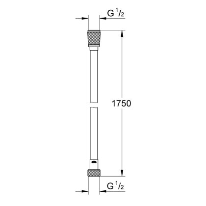 SILVERFLEX-душовий шланг 1,75 м (на обох краях обертається корпус), срібло — Photo 1