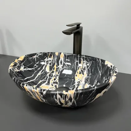 Умивальник (раковина) VBI PARMA BLACK OPAL GLOSSY накладний — Photo 2