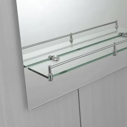 Дзеркало настінне ZERIX LAGUNA MRZ03-50x70x11 прямокутне з дугоподібним верxом та полицею (ZX5622) — Photo 3