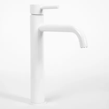 Змішувач для раковини (умивальника) REA LUNGO WHITE MATT високий — Photo 6