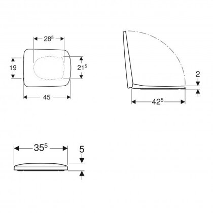 Сидіння для унітазу Geberit Selnova Compact 501.929.01.1 — Photo 1