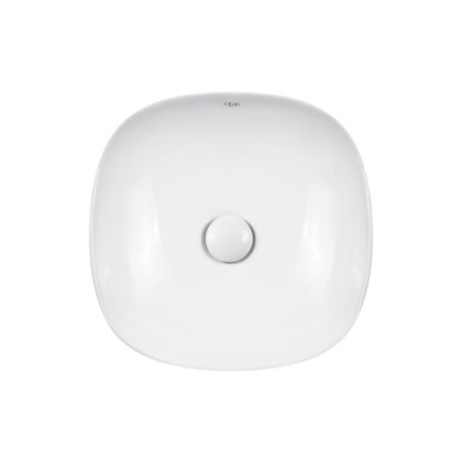 Раковина-чаша Qtap Kolibri 370х370х120 White з донним клапаном QT10118037FW