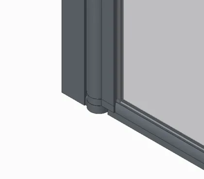 Шторки скляні на ванну розпашні Koer SR BS02-80x140-TR-07 прозоре скло 6мм, графіт (KR5941) — Photo 6