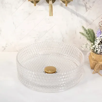 Умивальник (раковина) REA CRISTAL TRANSPARENT накладний — Photo 1