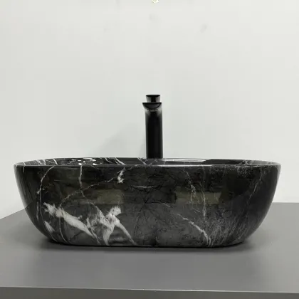 Умивальник (раковина) VBI RAVENNA BLACK OPAL GLOSSY накладний — Photo 3