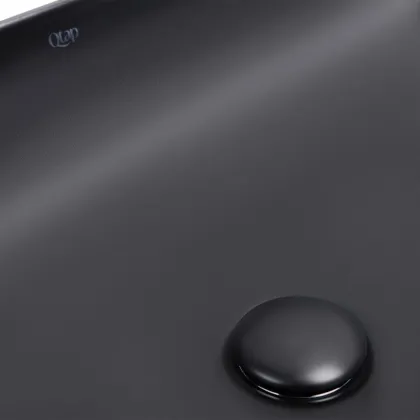 Раковина-чаша Qtap Robin 610х400х145 Matt black з донним клапаном QT132143PMBMB — Photo 4