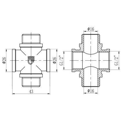 Хрестовина SD Forte 1/2&quot; ВЗ SF35515 — Photo 1