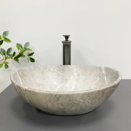 Умивальник (раковина) VBI PARMA BEIGE STONE MATT накладний — Photo 3