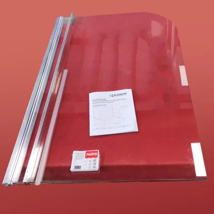 Шторки скляні на ванну Koer SR BS01-80x140-TR-01 прозоре скло 6мм, хром (KR5400) — Photo 8