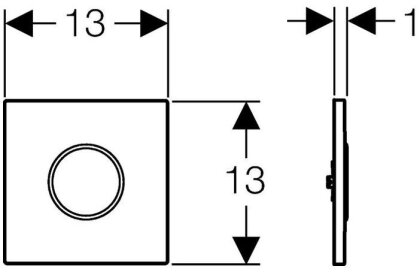 HY TRONIC ІЧ привид змиву для пісуару, батарея 9B, Sigma10, білий/хром глянець/білий — Photo 1