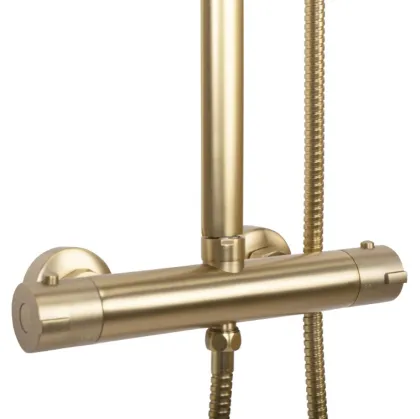 Душовий гарнітур REA TOM BRUSHED GOLD матове золото з термостатом — Photo 3