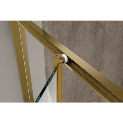 Душова кабіна без піддону Koer SR SC09-90x90x200-R-TR-12 прозоре скло Easy Clean 6мм Матове золото (KR5771) — Photo 4