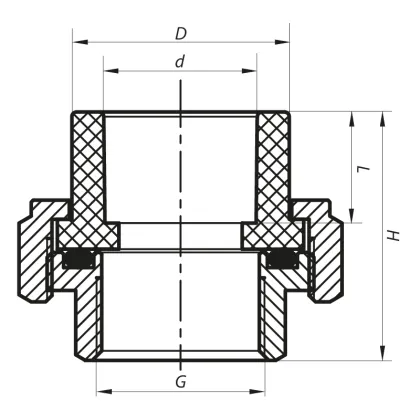 Згін-американка ВР 40x1.1 / 4F PPR Koer K0132.PRO (KP0167) — Photo 1