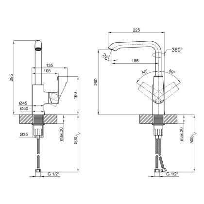 Змішувач для кухні Qtap Zelnava QTZELN9050101FC Chrome — Photo 1