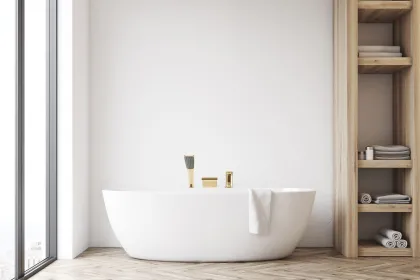 Змішувач для ванни REA RIVEN GOLD золотий на борт ванни — Photo 5