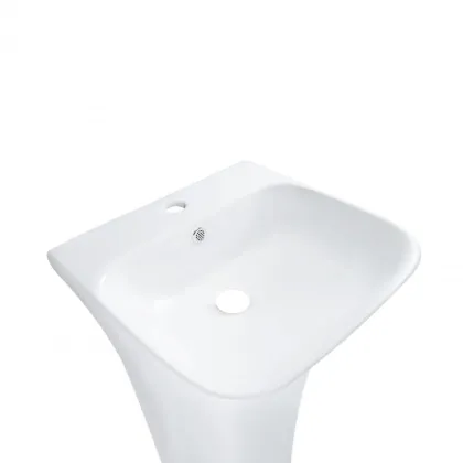 Раковина для підлоги моноблок Qtap Crow 450x435x835 White QT0511G315WN — Photo 3