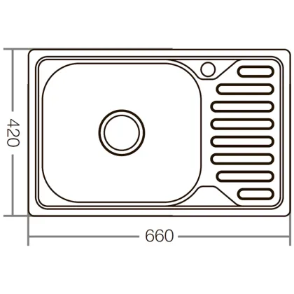 Мийка кухонна ZERIX Z6642-08-180E (satin) (ZX1600) — Photo 3