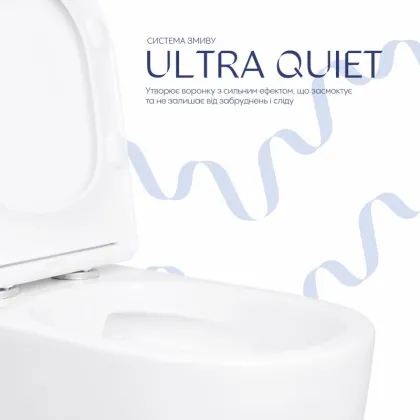 Унітаз підлоговий Qtap Evia Ultra Quiet 630×350×795 мм з сидінням Soft-close, White QTEVI27W49258 — Photo 4