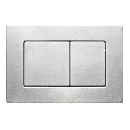 Панель змиву Koer KT-0612-02 240x160x10mm з нержавіючої сталі, кнопка квадратна SUS304 (KR6120) — Photo 3