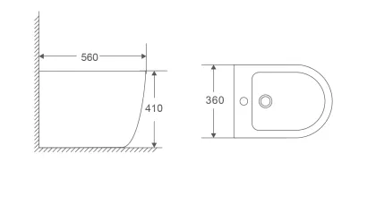 Біде підлогове Mixxus Premium ELLIPSE-0601 580х360х410mm (MP6594) — Photo 1
