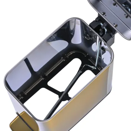 Відро для сміття з плавним закриттям прямокутне Mixxus Premium Quadro-TC0105 Brushed Gold 5 л (колір матове золото) (MI8394) — Photo 11