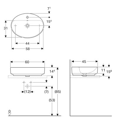 Умивальник GEBERIT VARIFORM 500.772.01.2 — Photo 1