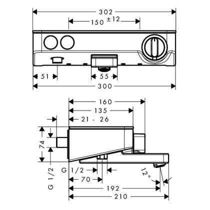 Shower Tablet Select Термостат для ванни — Photo 1