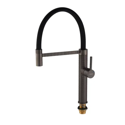 Змішувач для кухні Mixxus Premium Oliwer 017 GRAPHITE REFL.BLACK (MI6967) — Photo 2
