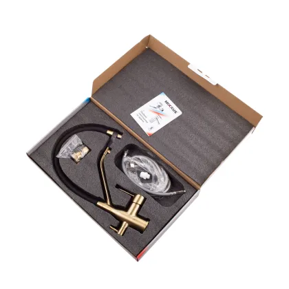 Змішувач для кухні MixxusPremium Gravity 021 BRUSHED GOLD REFL.BLACK (MI6981) — Photo 7