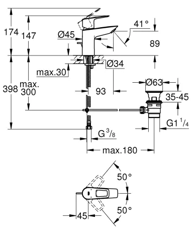 Змішувач для раковини S-розміру Grohe BauLoop New (23335001) — Photo 2