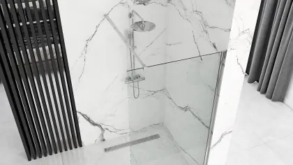 Душова стінка REA AERO N 100 CHROME * — Photo 1