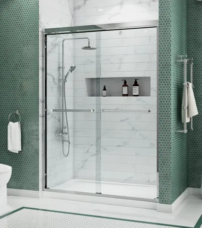 Двері в нішу Koer SR SD03-140x200-TR-01 прозоре скло Easy Clean 8мм, хром (KR5385) — Photo 23