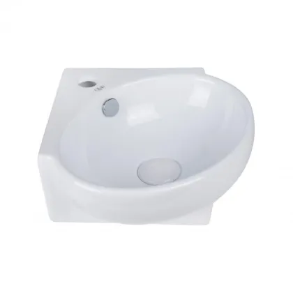 Раковина Qtap Leo 390x365x130 White з донним клапаном QT11115010W — Photo 4