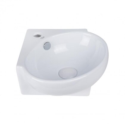 Раковина Qtap Leo 390x365x130 White з донним клапаном QT11115010W — Photo 4