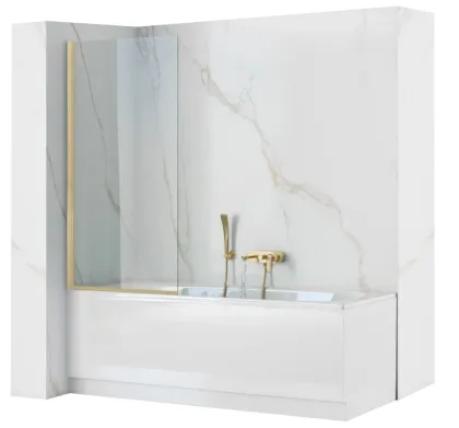 Шторка для ванни REA ELEGANT 70 BRUSHED GOLD постійна